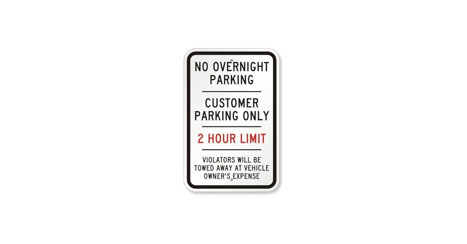 Amazon.com: SmartSign 18 x 12 inch “No Overnight Parking